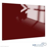 Whiteboard Glas Solid Rubin Rot 60x90 cm